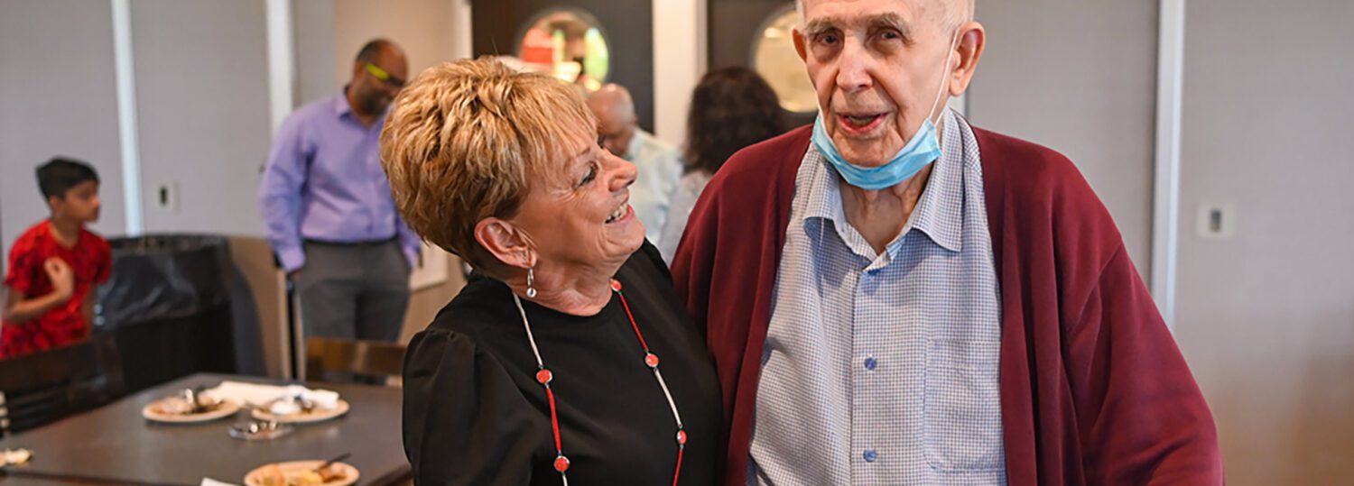 Debbie Allgood-Staton and Dr. Richard Bernhard at Debbie's retirement party.