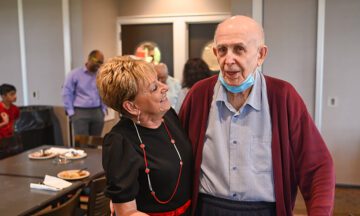 Debbie Allgood-Staton and Dr. Richard Bernhard at Debbie's retirement party.