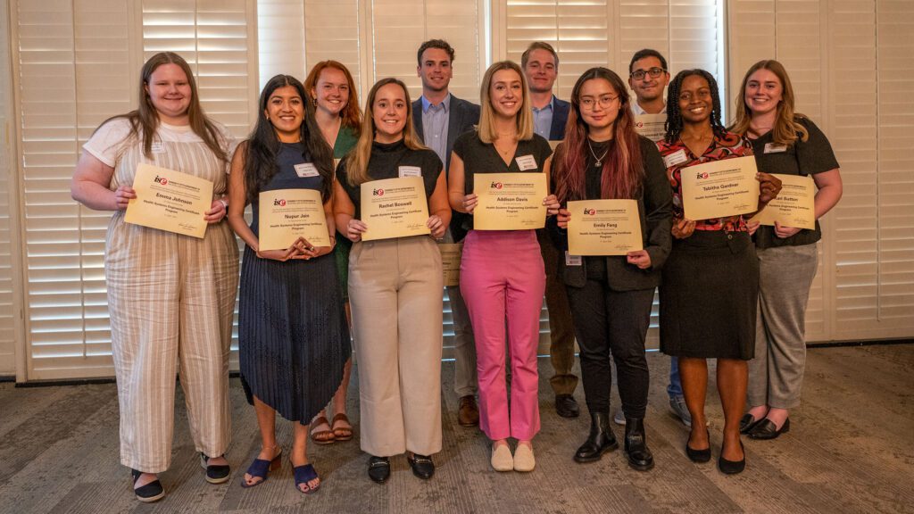 Healthcare Systems Engineering certificate recipients
