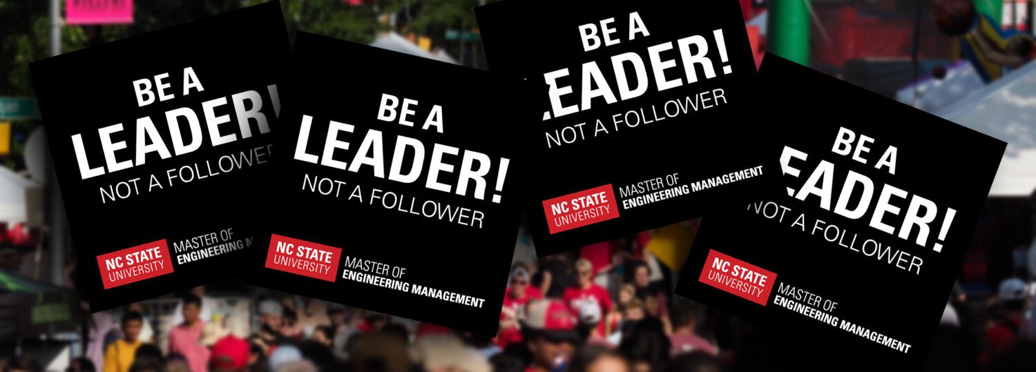 Square stickers that say "Be a Leader! Not a follower" in front on a background of Packapolooza