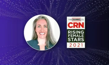 A headshot of Erin Crofut next to the words "CRN Rising Female Stars 2021.