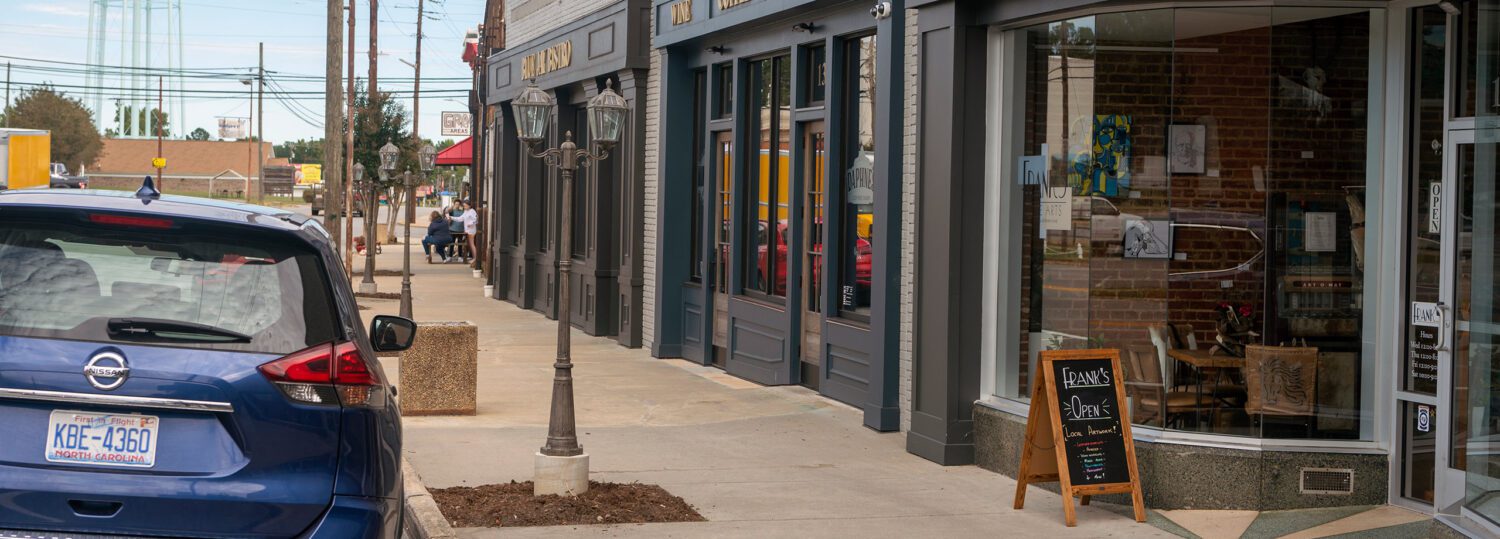 Stores along Main Street in Littleton, NC