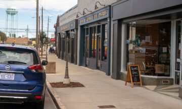 Stores along Main Street in Littleton, NC