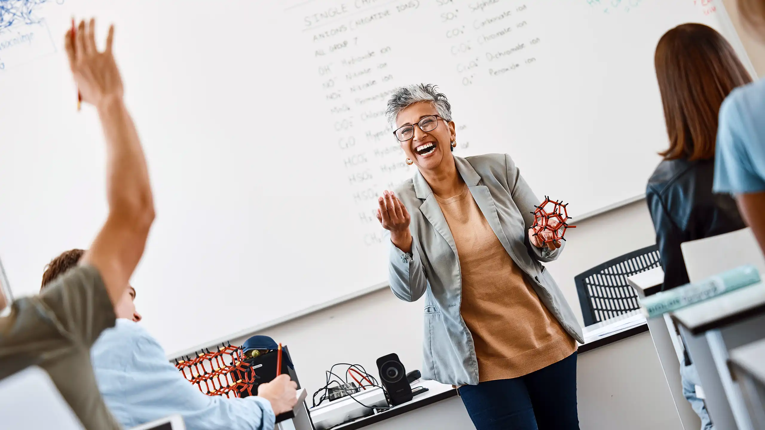 A passionate MEM faculty member working with her students in the classroom and online.