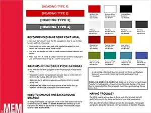 A 4x3 MEM-based PowerPoint template with the MEM logo on the left