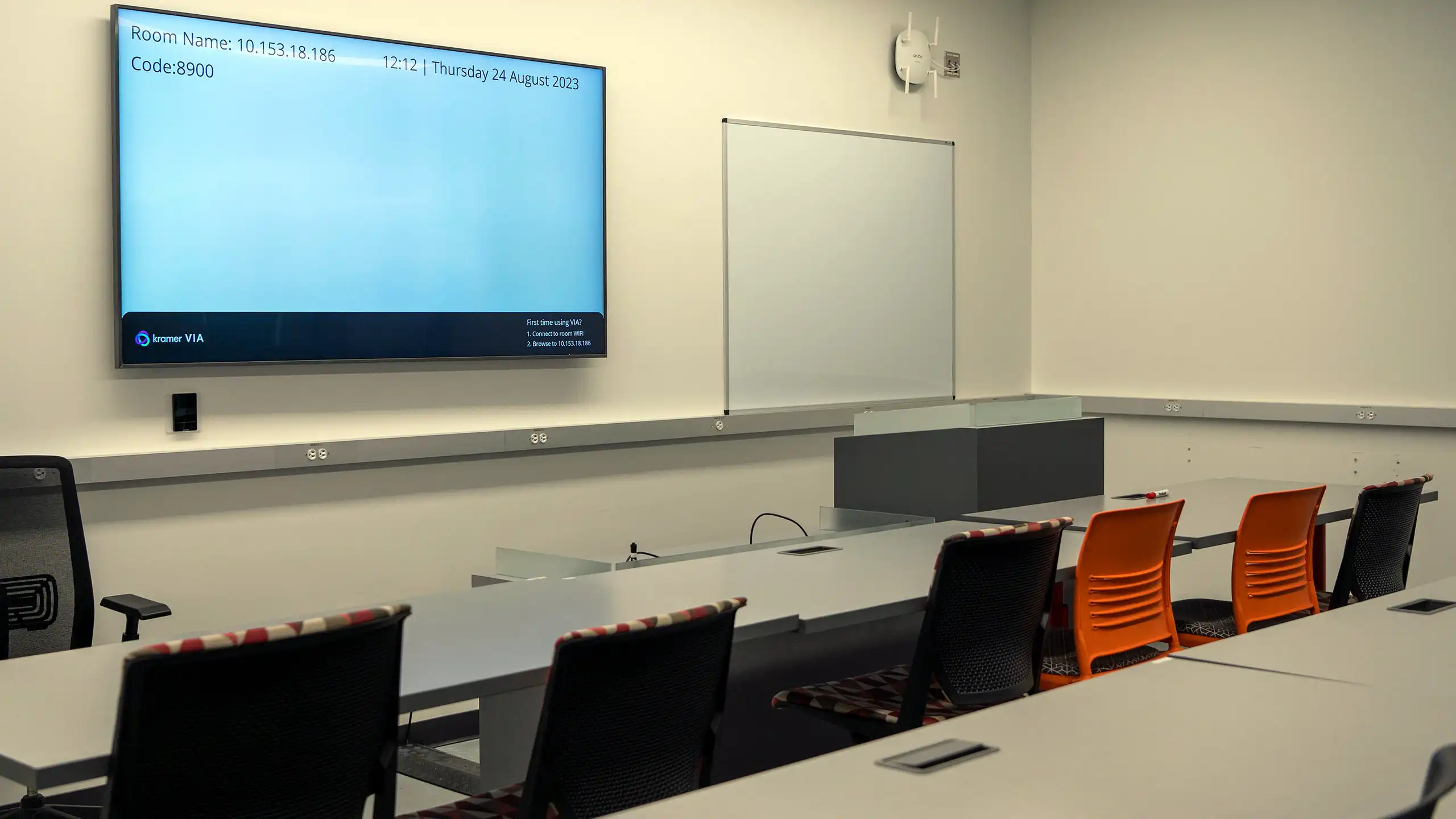 The interior view of room 4141 in Fitts-Woolard Hall.