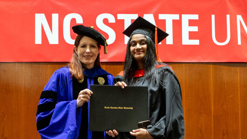 MEM student graduating.