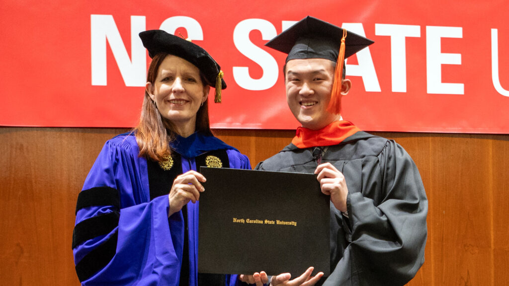 MEM student graduating.