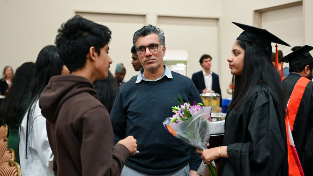 MEM students enjoying reception. 