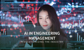 Woman using ai in engineering management
